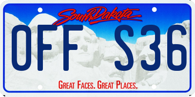 SD license plate 0FFS36