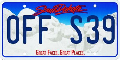 SD license plate 0FFS39