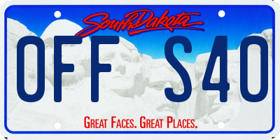 SD license plate 0FFS40