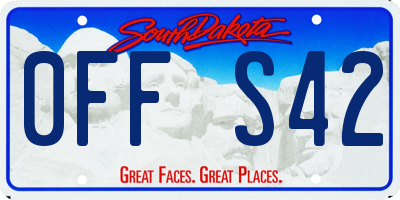 SD license plate 0FFS42