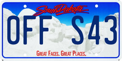 SD license plate 0FFS43