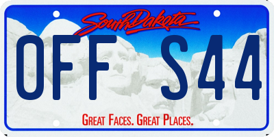 SD license plate 0FFS44