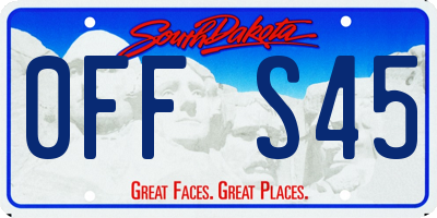 SD license plate 0FFS45