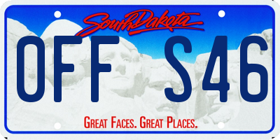 SD license plate 0FFS46