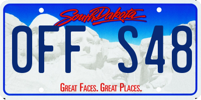 SD license plate 0FFS48