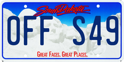 SD license plate 0FFS49