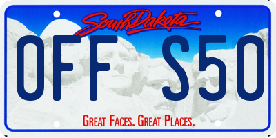 SD license plate 0FFS50