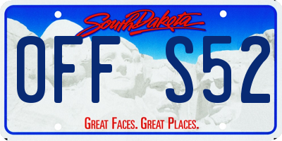 SD license plate 0FFS52