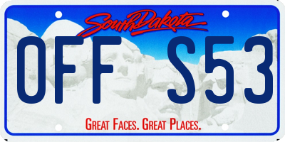 SD license plate 0FFS53