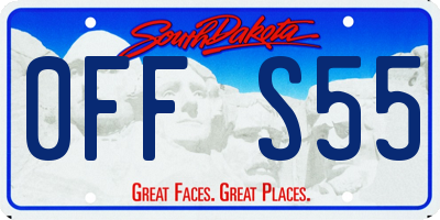 SD license plate 0FFS55