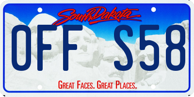 SD license plate 0FFS58