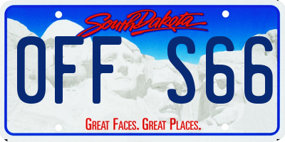 SD license plate 0FFS66