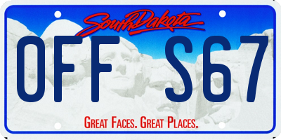 SD license plate 0FFS67