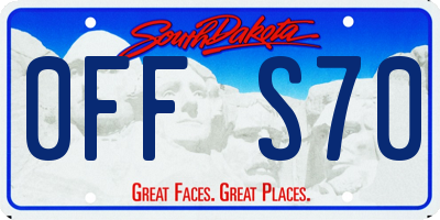 SD license plate 0FFS70