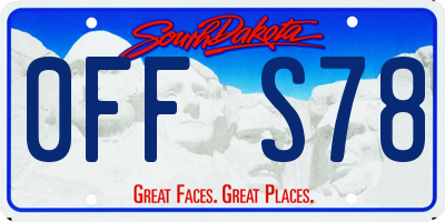 SD license plate 0FFS78