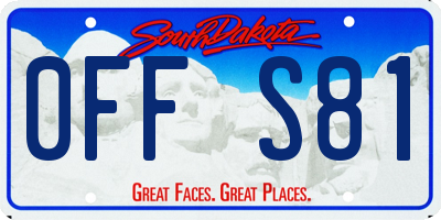 SD license plate 0FFS81
