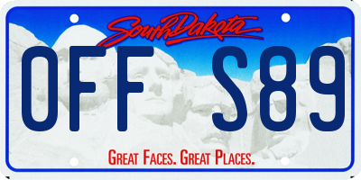 SD license plate 0FFS89