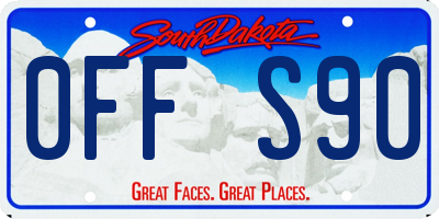 SD license plate 0FFS90