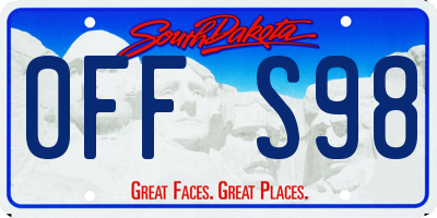 SD license plate 0FFS98