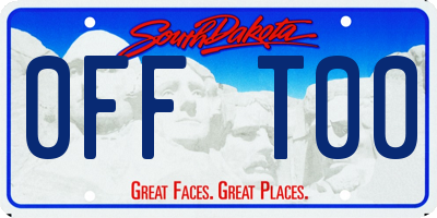 SD license plate 0FFT00