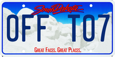 SD license plate 0FFT07
