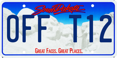 SD license plate 0FFT12