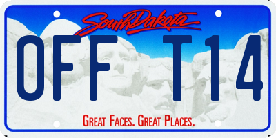 SD license plate 0FFT14