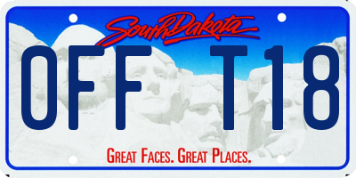SD license plate 0FFT18
