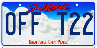SD license plate 0FFT22