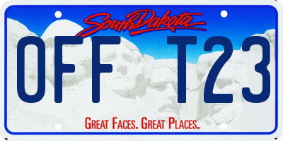 SD license plate 0FFT23
