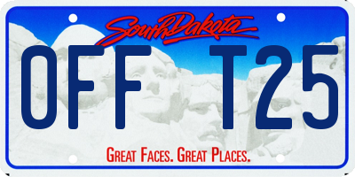 SD license plate 0FFT25