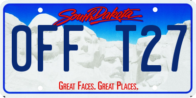 SD license plate 0FFT27