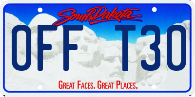 SD license plate 0FFT30