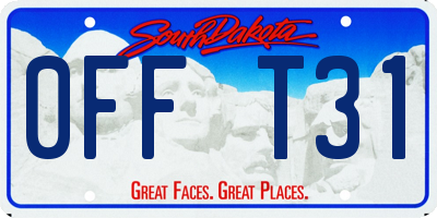 SD license plate 0FFT31