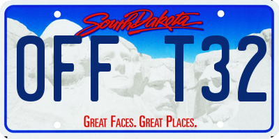 SD license plate 0FFT32