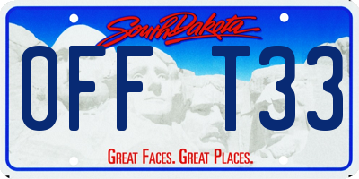 SD license plate 0FFT33