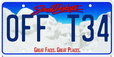 SD license plate 0FFT34