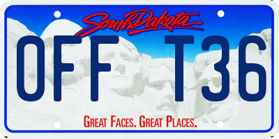 SD license plate 0FFT36