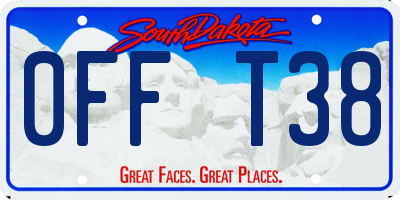 SD license plate 0FFT38