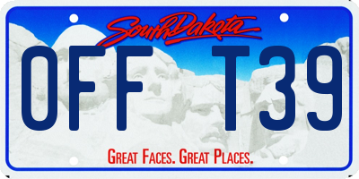 SD license plate 0FFT39