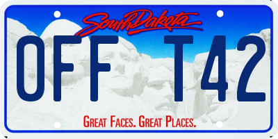 SD license plate 0FFT42