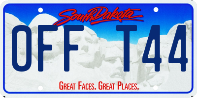 SD license plate 0FFT44