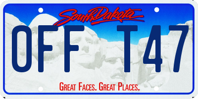 SD license plate 0FFT47