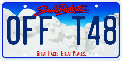 SD license plate 0FFT48