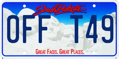 SD license plate 0FFT49