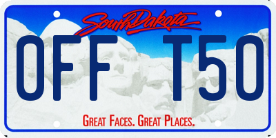 SD license plate 0FFT50