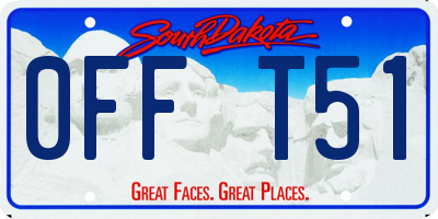 SD license plate 0FFT51