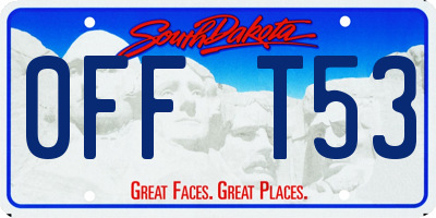 SD license plate 0FFT53