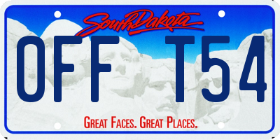 SD license plate 0FFT54