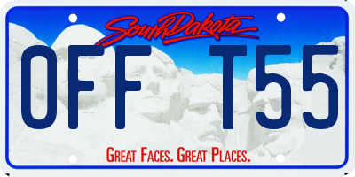 SD license plate 0FFT55